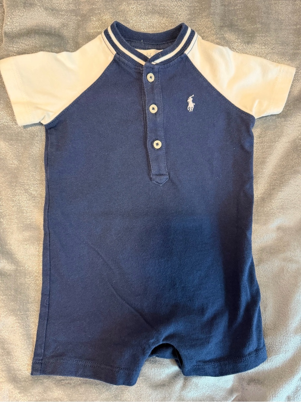 Ralph Lauren Navy and White Polo Romper